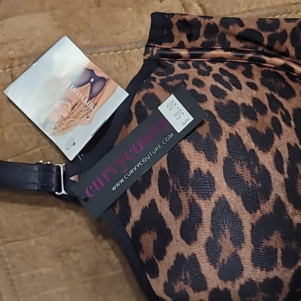 Curvy Couture 40D Leopard Tulip Smooth T-shirt Bra - Picture 2 of 9